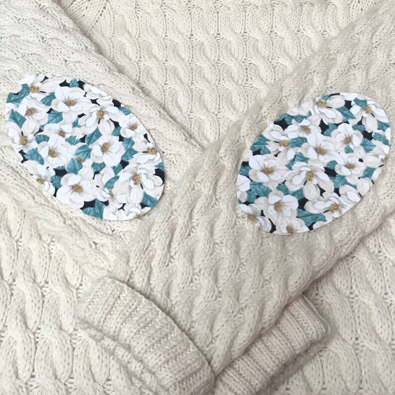 Magnolia Iron On Elbow Patch Set of 2