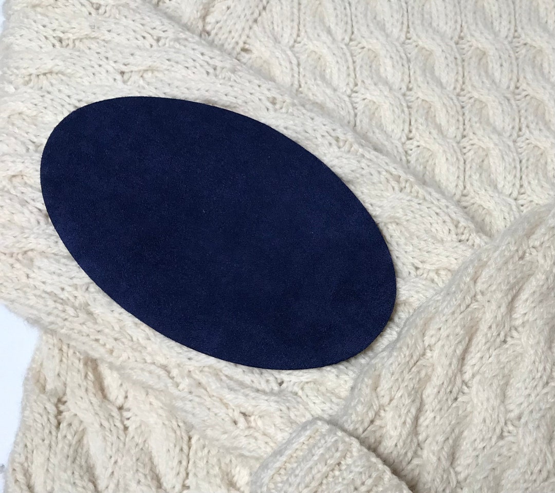 Dark Blue Suede Ironon Elbow Patch Set of 2 Etsy UK