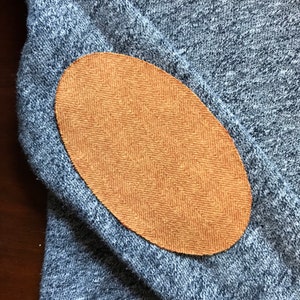 Orange Herringbone Iron-On Elbow Patch - Set of 2