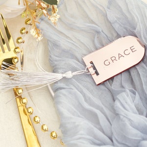 Personalised Luggage Tag Wedding Favour Ideas Keyring Place Card Bookmark With Tassel Name Gift Tag Wedding Favor Keychain image 1