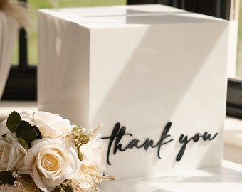 Acrylkartenbox Hochzeit, Dankeschön Hochzeitskarten Box, Partykarten Box, rustikale Hochzeitsdekorationen, Babypartykarten Box