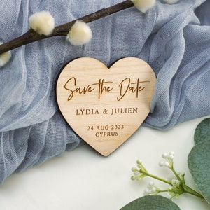 Idee per biglietti Save The Date nel Regno Unito Matrimonio in acrilico Salva la data Magnete Inviti a cuore Invito a nozze rustico Cancelleria per matrimonio rustico