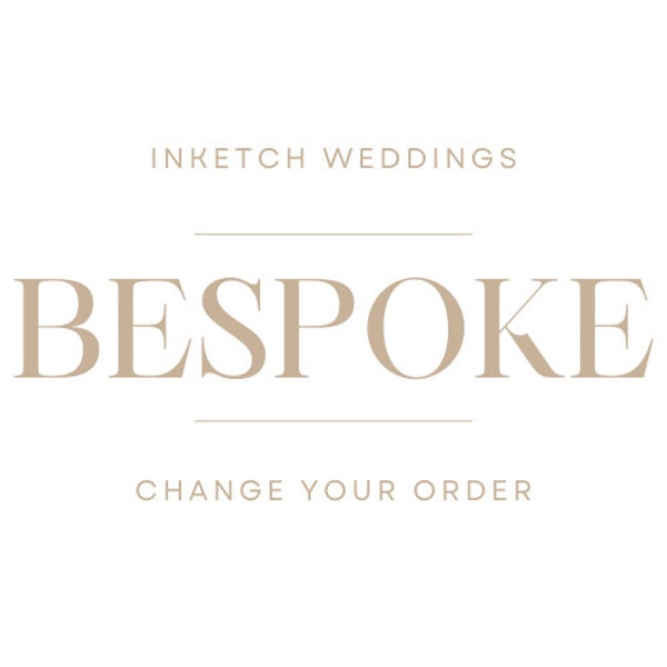 Bespoke - If you want to change, add or redesign - please get in touch we can give you a quote and let you know which option to choose