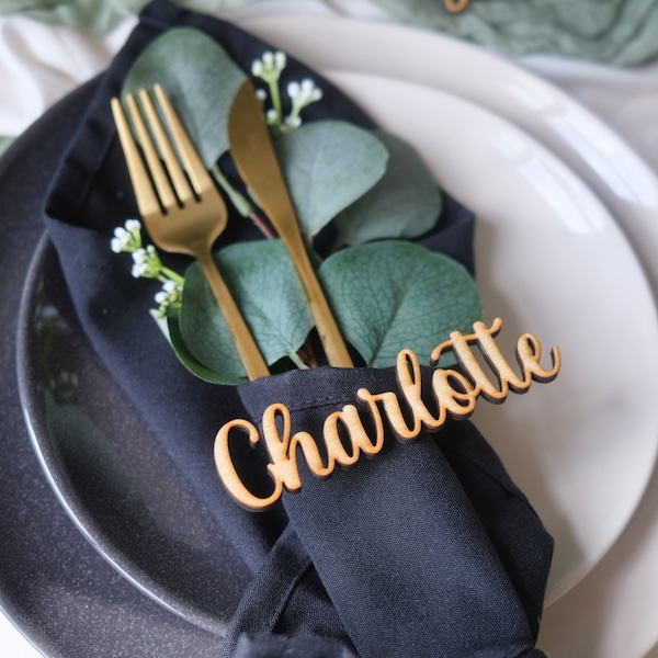 Wooden Place Names Wedding Name Tags Rustic Place Setting Wedding Favour Cut Out Names Wedding Seating Table Decorations