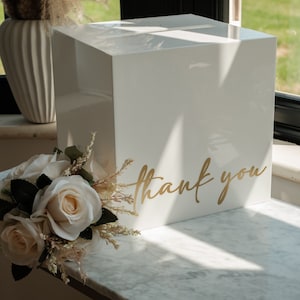 Scatola per biglietti di nozze in acrilico, scatola per biglietti di ringraziamento per matrimoni, scatola per biglietti per feste, decorazioni rustiche per matrimoni, scatola per biglietti per baby shower
