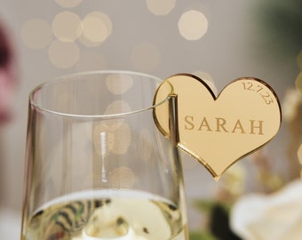 Heart Drink Tag Bridesmaid Proposal Gift Hen Do Table Decorations Bachelorette Party Favours Name Cards Champagne Place Card For Wedding