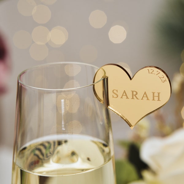 Heart Drink Tag Bridesmaid Proposal Gift Hen Do Table Decorations Bachelorette Party Favours Name Cards Champagne Place Card For Wedding