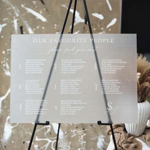 Wedding Seating Chart, Frosted Acrylic Wedding Signage Seating Plan for Wedding, Wedding Reception Deocr, Luxury Wedding Sign Table Plan