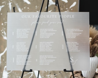 Wedding Seating Chart, Frosted Acrylic Wedding Signage Seating Plan for Wedding, Wedding Reception Deocr, Luxury Wedding Sign Table Plan
