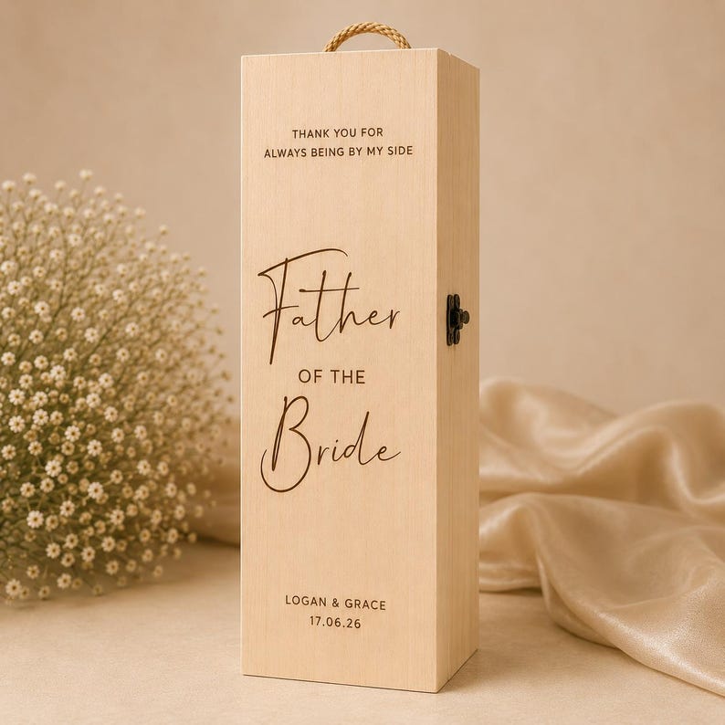 champagne box for dad of the bride