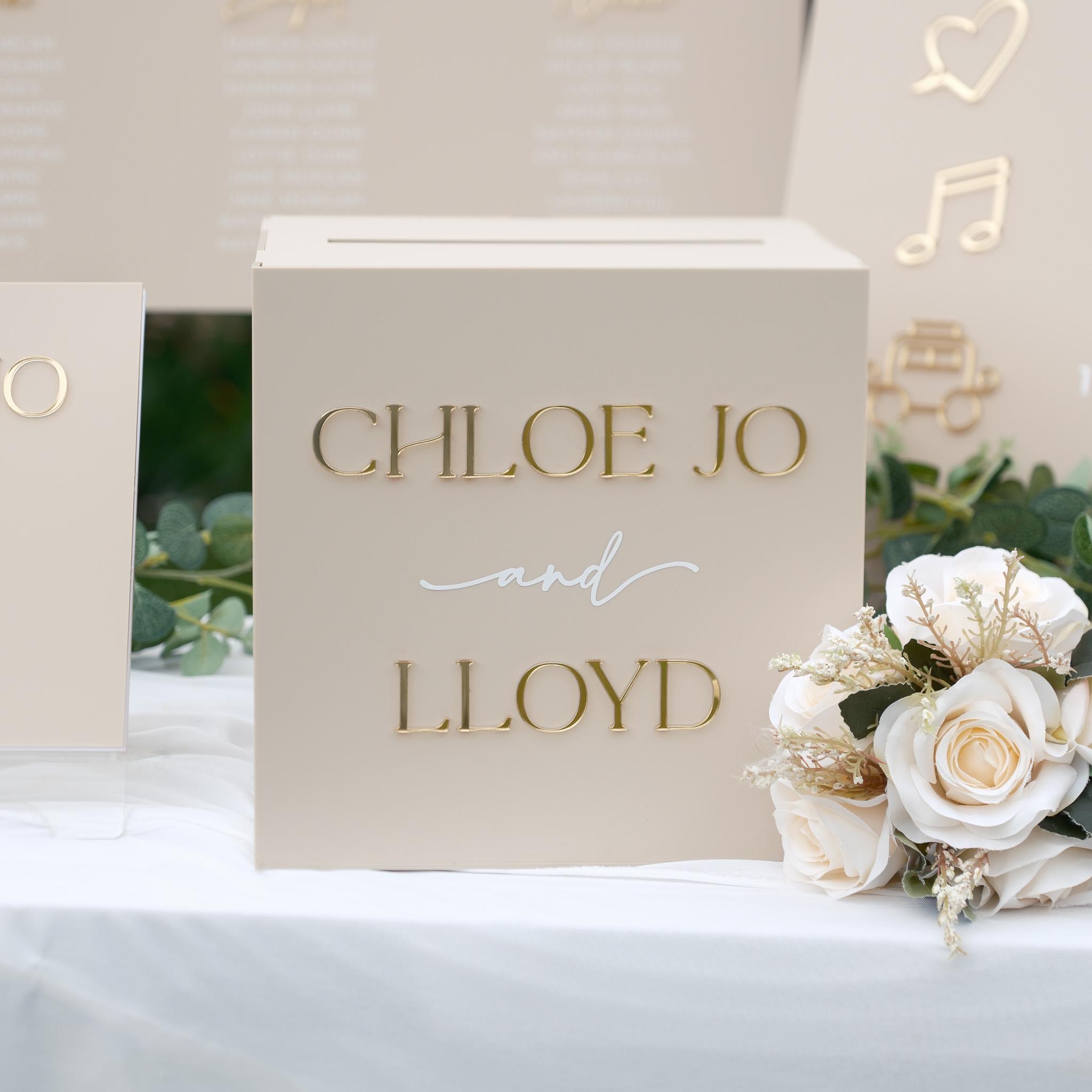 Custom Acrylic Wedding Card Box With Lock Option – Personalised Post ...