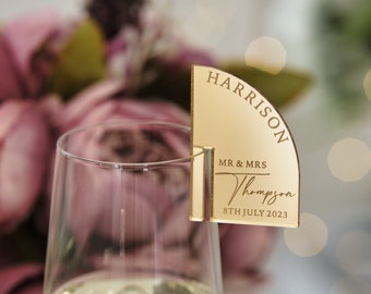 Hochzeit Gunsten Namensschilder Wein Charm Hochzeit Tischdekoration Cocktail Toppers Sitzkarte Hochzeit Platz Namenskarte Champagner Weinglas Namensschild