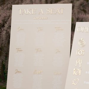 Wedding Seating Plan, Acrylic Neutral Minimalistic Modern Script, Seating Chart for Wedding Reception, Wedding Signage, Table Plan