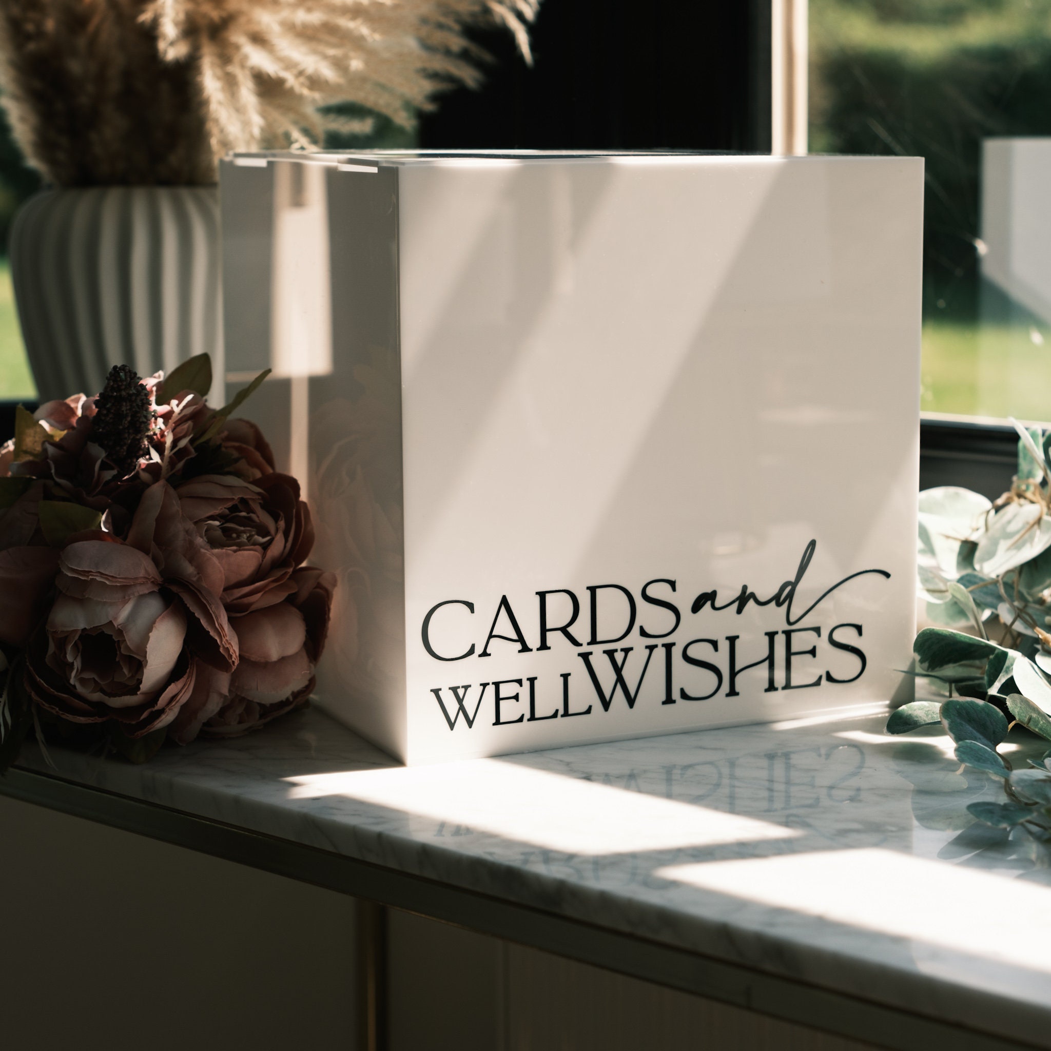 Cards and Well Wishes Box Acrylic Wedding Card Box, Thank You Wedding — free download