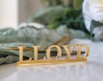 Acrylic Wedding Place Cards - Custom Cut Out Names