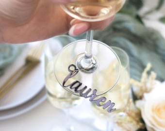 Cocktail Drink Markers Wedding Name Tags Personalised Wineglass Charms Name Tag Table Decorations For Weddings Acrylic Place Name Keepsake