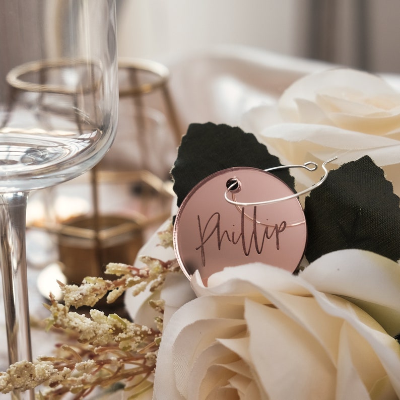wedding glass markers