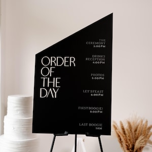 Order Of The Day Wedding Sign, Luxury Order Of Events Signage, Luxury Wedding Decor, Wedding Signage, Wedding Welcome Sign, Wedding Timeline