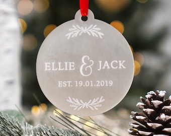 Personalised First Christmas Together Bauble New Couple Gift First Xmas Together Couple Bauble Gift for Girlfriend Gift for Boyfriend