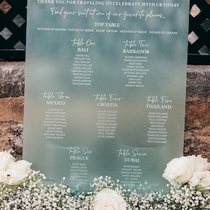 Acrylic Seating Chart Wedding Seating Sign Acrylic Wedding Table Sign Plan Modern Wedding Supplies Table Layout Wedding Decorations