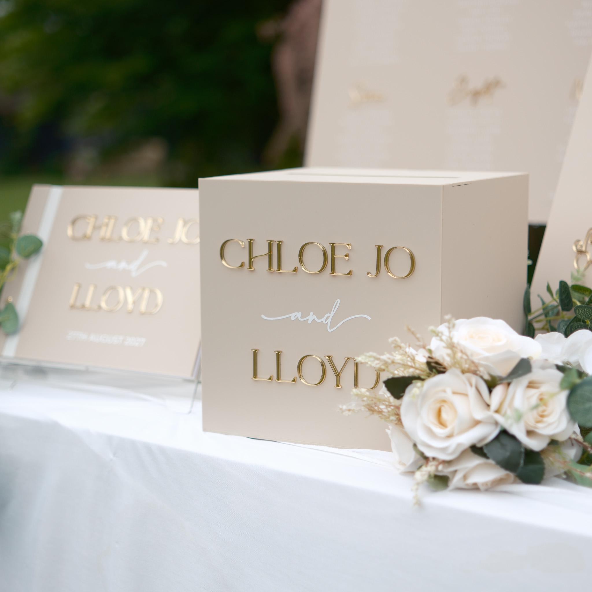 Custom Acrylic Wedding Card Box With Lock Option – Personalised Post ...
