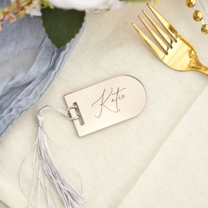 Personalised Luggage Tag Wedding Favour Ideas Keyring Place Card Bookmark With Tassel Name Gift Tag Wedding Favor Keychain image 6