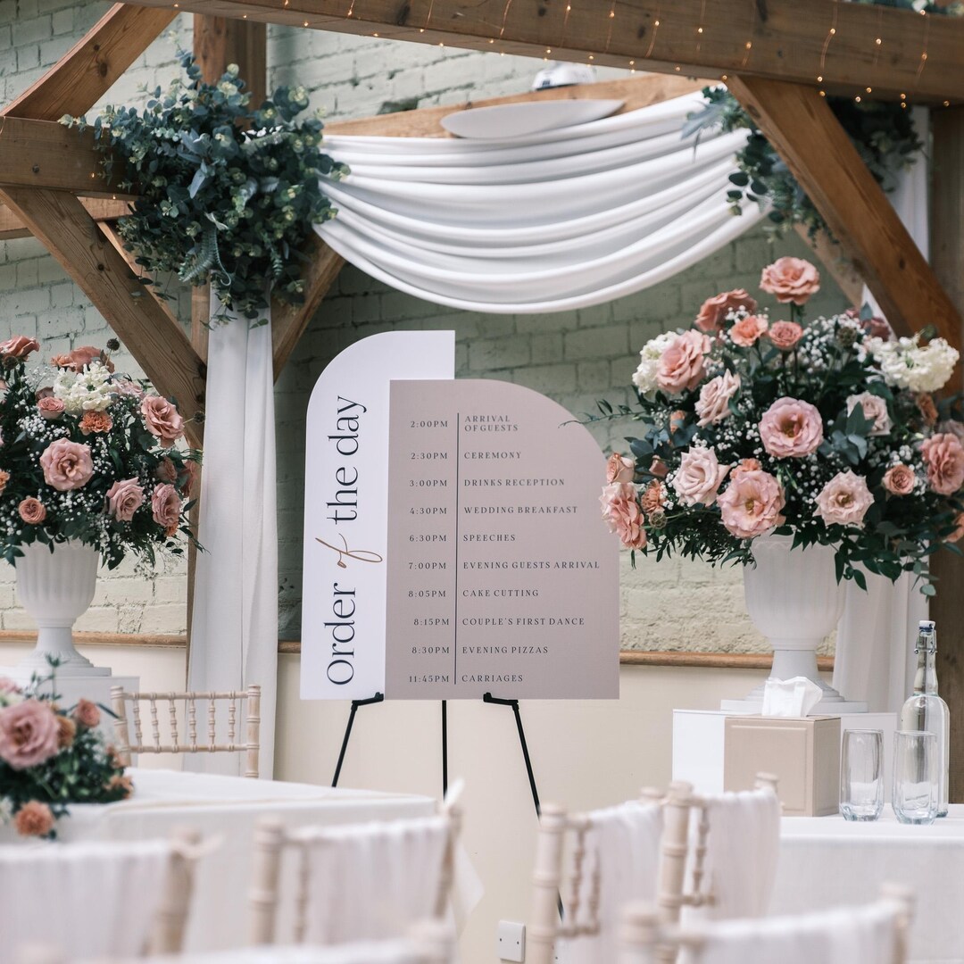 Wedding Order of Service Sign, Wedding Timeline, Wedding Itinerary ...