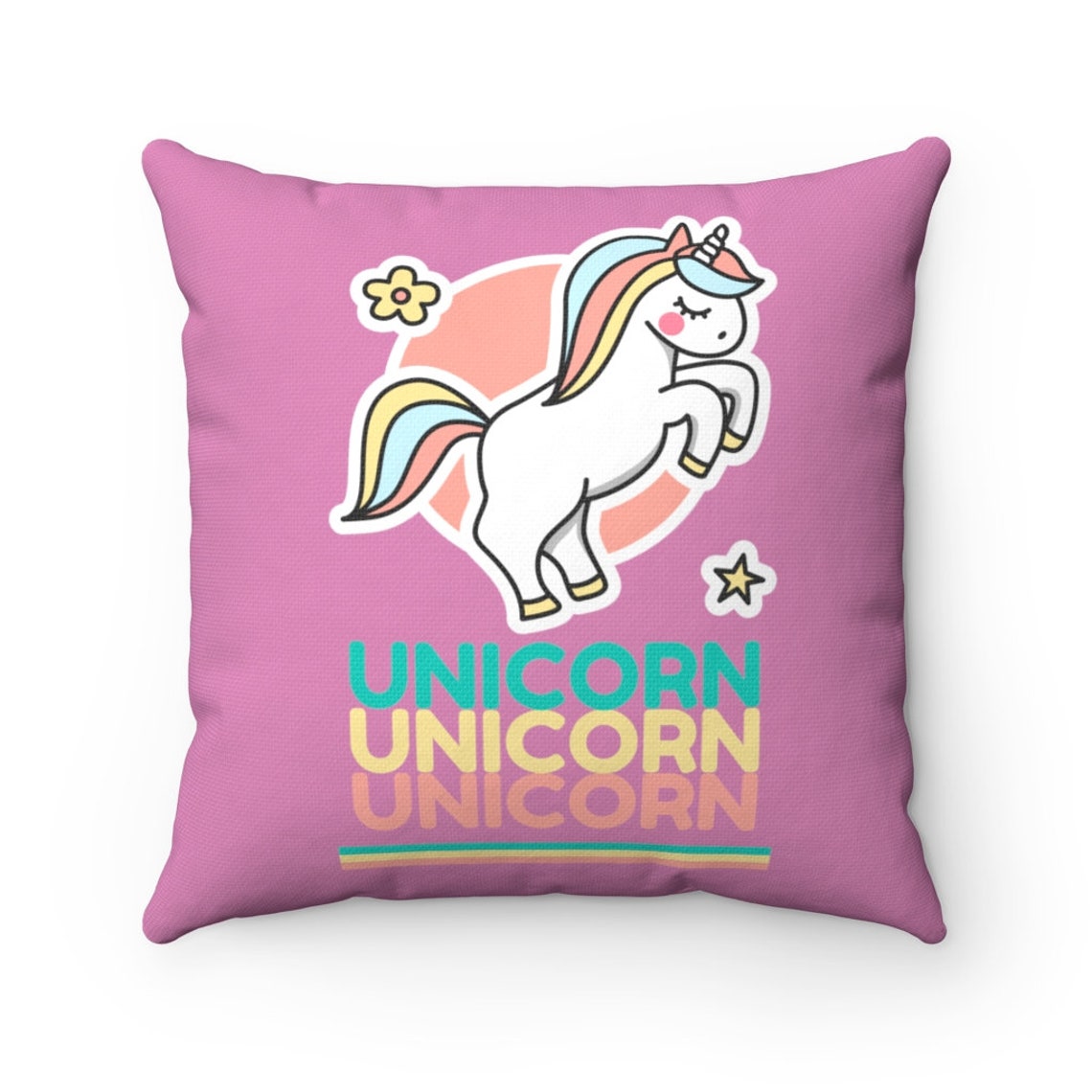 Unicorn Square Pillow Etsy