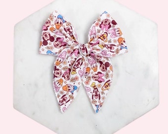 Minnie Mouse Mickey Mouse hair bow, Disney bow, Disney parks bow, donald bow, baby bow, hair clip, baby headband, fable bow, sailor bow