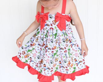 Vestido de juguetes, vestido de Disney, vestido de bambú, vestido giratorio, atuendo de Disney