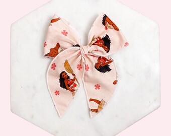 Noeud pour cheveux Moana, noeud Disney, noeud des parcs Disney, noeud pour bébé, barrette à cheveux, bandeau pour bébé, noeuds pour les cheveux