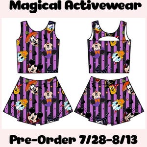 Halloween Mickey Minnie Women/Kids Activewear Set, Disney Shirt, Athletic Set, Princess Dress, Yoga Fabric Set,Disney Outfit, PREORDER