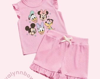 Minnie Mouse mickey mouse outfit, play set, disney shirt, baby shirt, disney outfit, shorts shirt disney