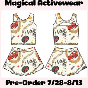 Cars Lightning McQueen Women/Kids Activewear Set, Disney Shirt, Athletic Set, Princess Dress, Yoga Fabric Set,Disney Outfit, PREORDER