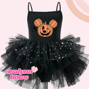 Halloween Mickey Kürbis Tutu, Prinzessinnen Kleid, Leotard Tutu, Disney Kleid, Disney Prinzessin Tutu, Halloween