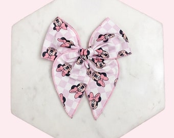 Noeud pour cheveux Minnie mouse, noeud Disney, noeud des parcs Disney, noeud minnie, noeud bébé, barrette à cheveux, bandeau bébé, noeud fable