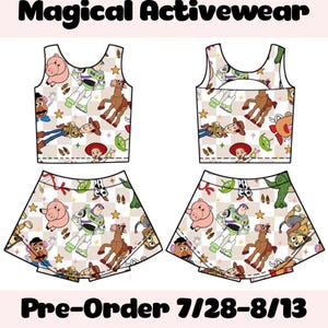 Toy Story Women/Kids Activewear Set, Disney Shirt, Athletic Set, Princess Dress, Yoga Fabric Set,Disney Outfit, PREORDER