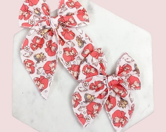 Little mermaid hair bow, ariel princess, Disney bow, Disney parks bow, summer bow, baby bow, hair clip, baby headband, fable bow, sailor bow