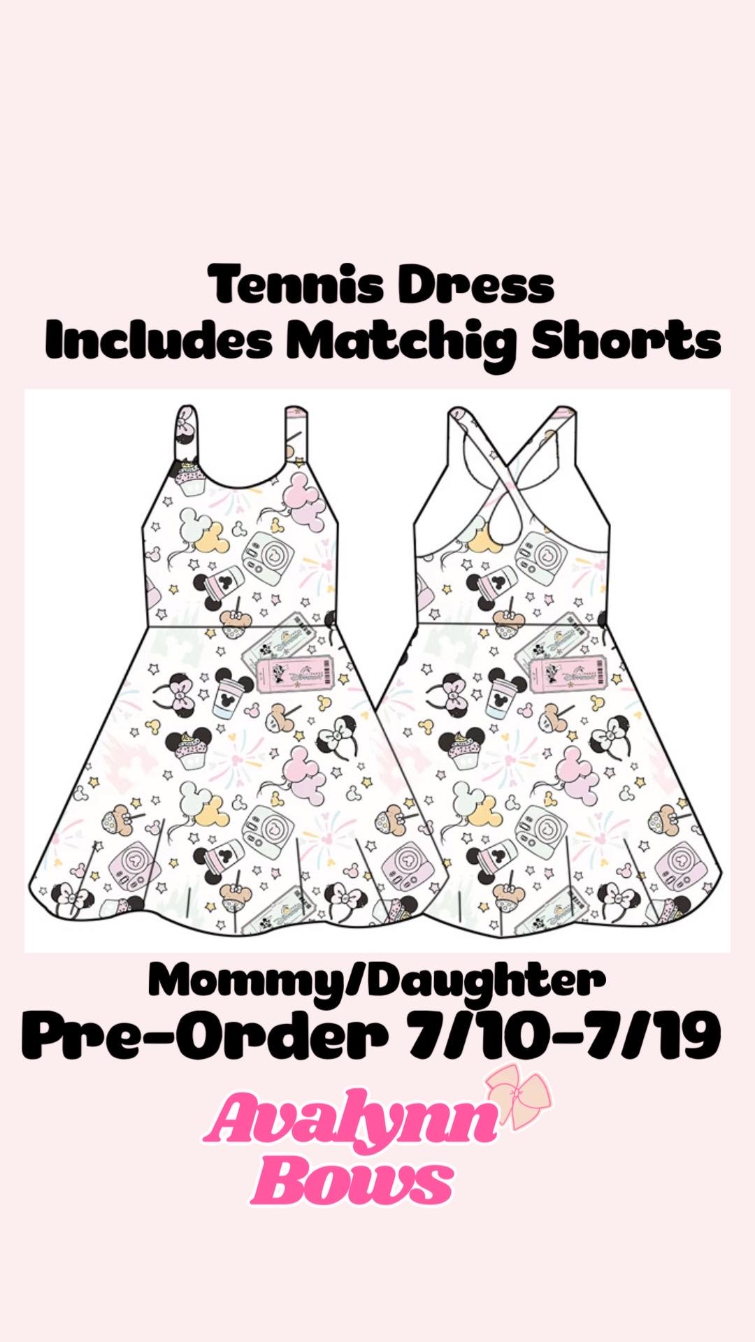 Mickey Minnie Mouse Tennis Dress, Disney Dress, Tennis Dress, Princess Dress, Yoga Fabric Dress, Disney Outfit, PREORDER