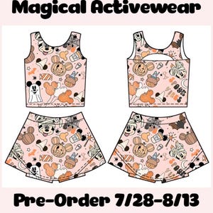Halloween Mickey Minnie Mouse Women/Kids Activewear Set, Disney Shirt, Athletic Set, Princess Dress, Yoga Fabric Set,Disney Outfit, PREORDER