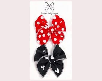 Mickey Minnie Mouse Hair bows, Baby Bow, baby headband, Hair Clip, Disney bow, sailor bow, fable bow, girl hair bows