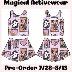 Halloween Mickey Minnie Mouse Women/Kids Activewear Set, Disney Shirt, Athletic Set, Princess Dress, Yoga Fabric Set,Disney Outfit, PREORDER