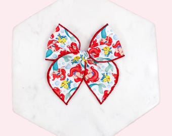 Ariel hair bow, Little Mermaid,Disney bow, Disney parks bow, princess bow, baby bow, hair clip, baby headband, fable bow, sailor bow