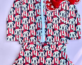 Conjunto deportivo navideño de Mickey para adultos y niños, camiseta Disney, conjunto deportivo, vestido de princesa, conjunto de yoga, atuendo Disney, listo para usar