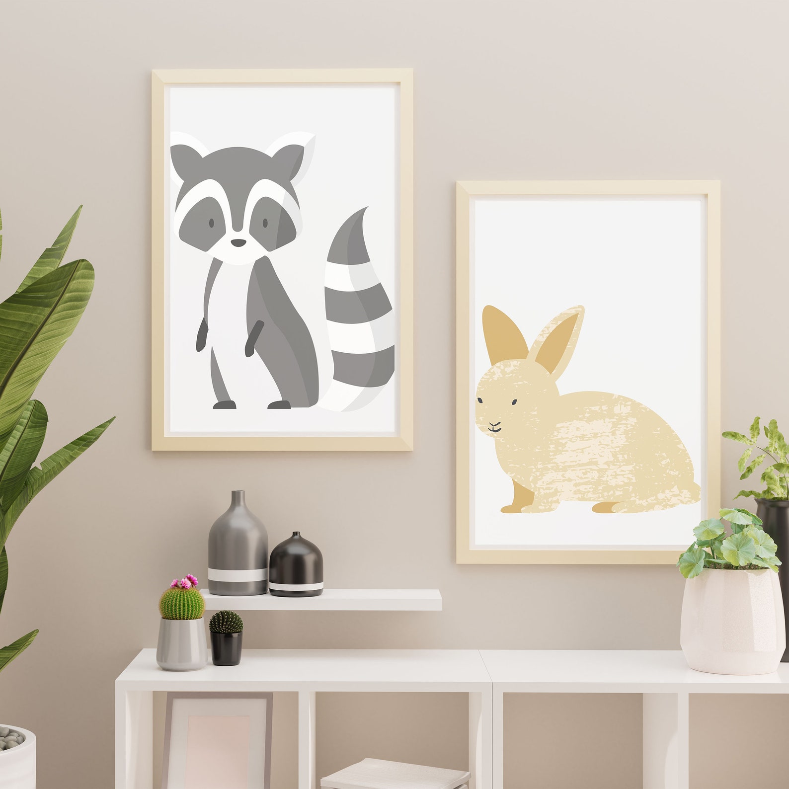 Baby Animal Prints Nursery Wall Art Set of 3 Printable Safari Etsy