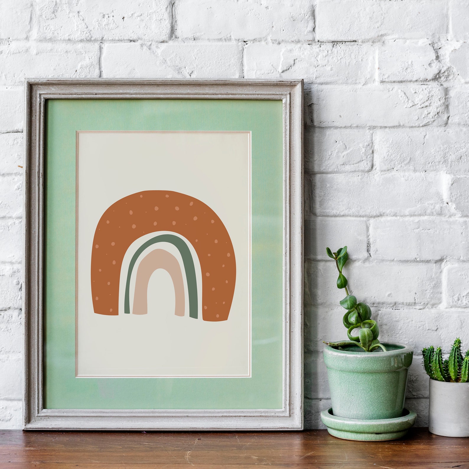 Printable Art Rainbow Print in neutral tones Girls Bedroom Etsy