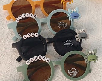 Lunettes de soleil personnalisées garçon fille avec noms, lunettes de soleil pour tout-petits, lunettes de soleil enfants mignons, cadeau petite fille garçon, lunettes de soleil enfants pour cadeau d'anniversaire