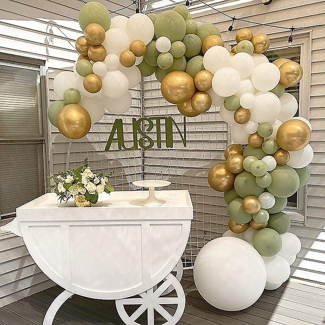 123PCS Eucalyptus Balloon Garland Arch Kit for Sage Green Etsy
