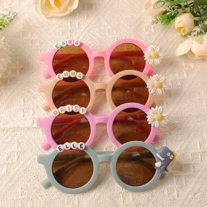 Kids Flower Personalized Name Sunglasses,Little Girls Toddler Babies Children Birthday Gift, Birthday Gift Sunglasses
