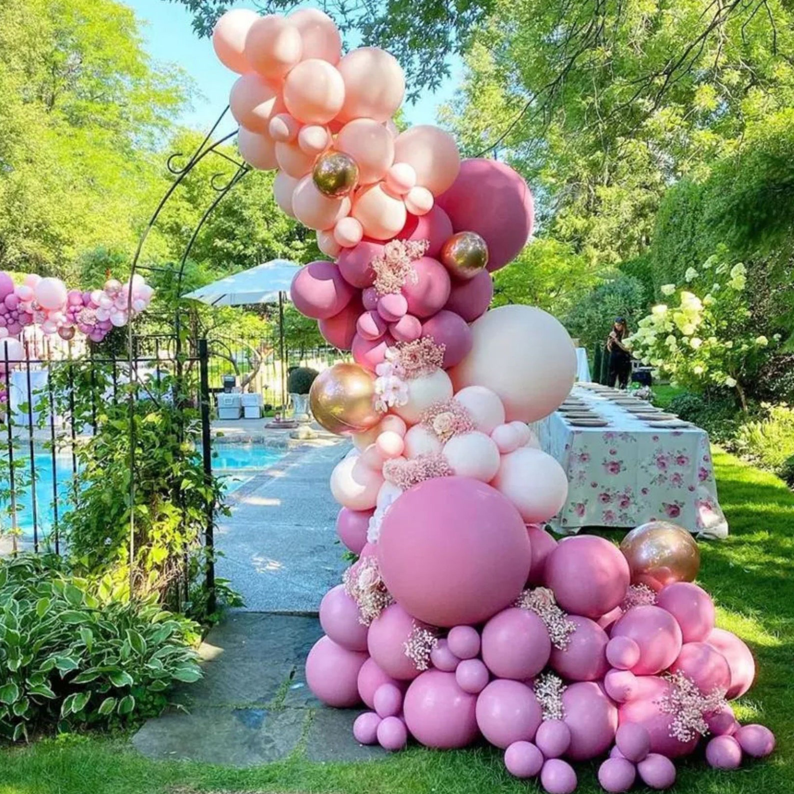 121PCS Retro Dusty Pink Balloon Garland Arch Kit in Rose Gold Etsy